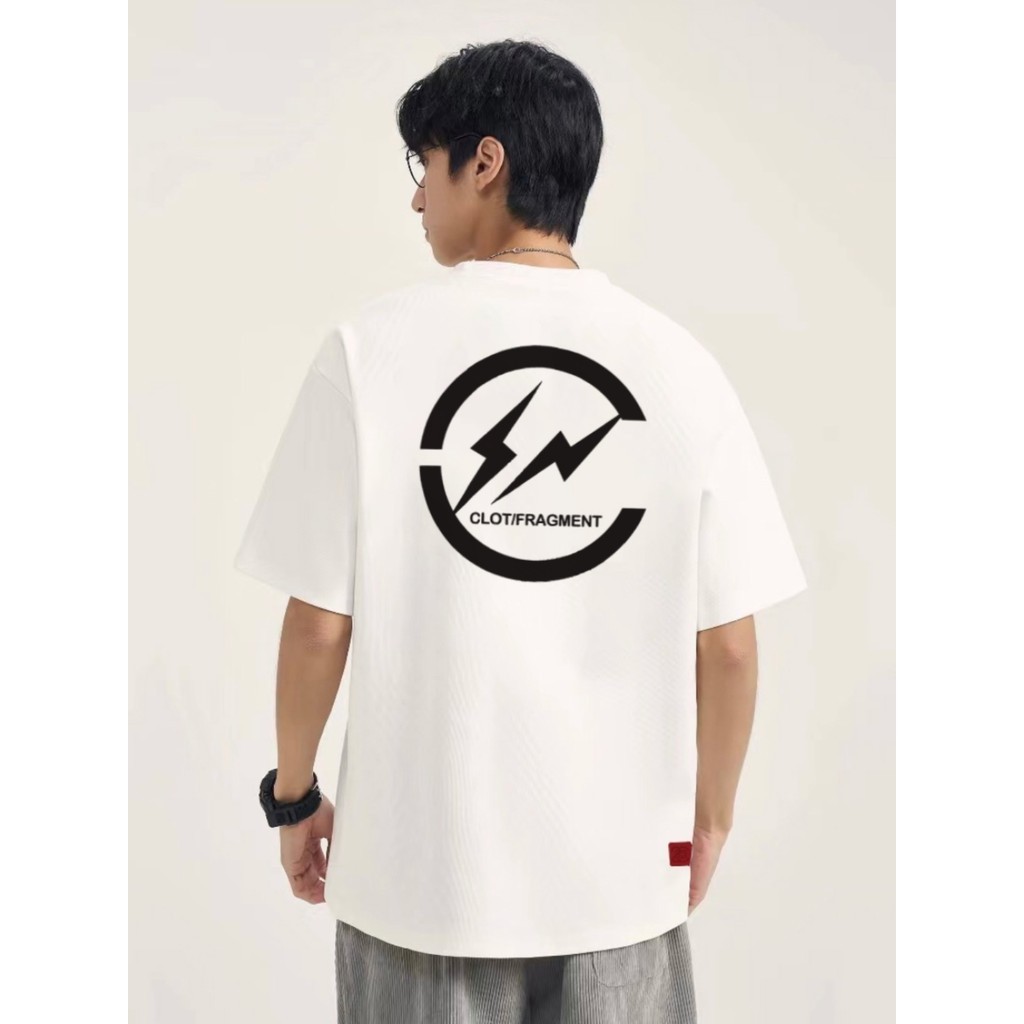 พร้อมสต็อก CLOT โลโก้พิมพ์เสื้อยืดผ้าฝ้ายแท้หลวมผู้ชายผู้หญิงแฟชั่นแขนสั้น 0523