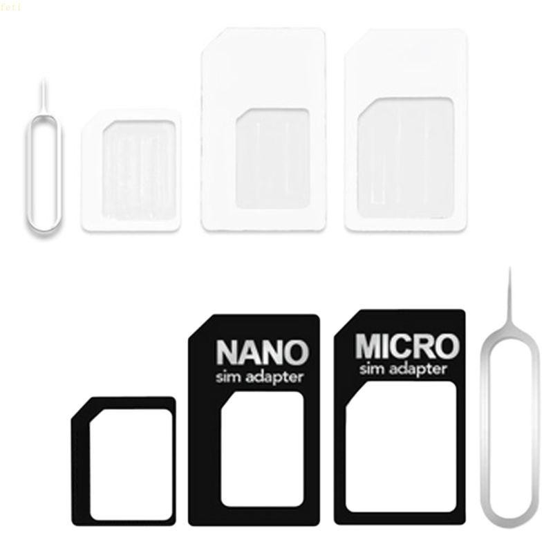 Feti 4 in 1 แปลงสําหรับ Nano SIM Card เป ็ น Micro Standard Adapter สําหรับสมาร ์ ทโฟน 4G 5G