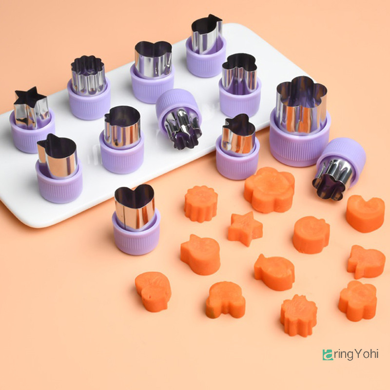 Aringyohi] 1PC เครื่องตัดผักด้ามจับพลาสติกสแตนเลสผลไม้ Cutg Die Kitchen Gadgets ใหม่