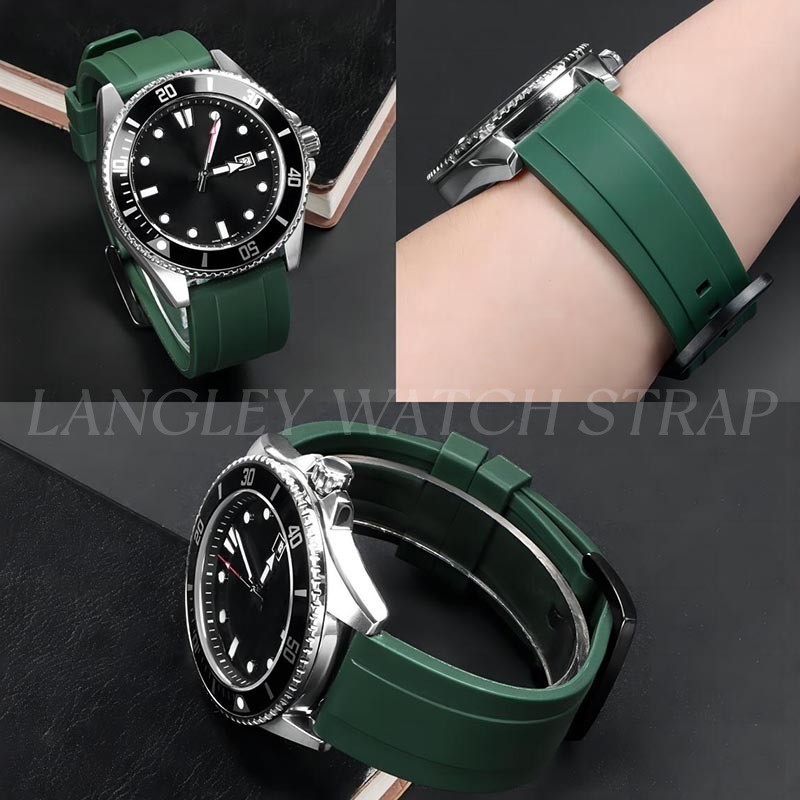 18-24 มม.สายนาฬิกาซิลิโคนสําหรับ Seiko 5 Tuna Samurai Diver ยางนาฬิกา 24 มม.22 มม.20 มม.18 มม.ยางกันน้ําดําน้ําสายรัดข้อมือ Quick Release Watchbands ผู้ชายผู้หญิง