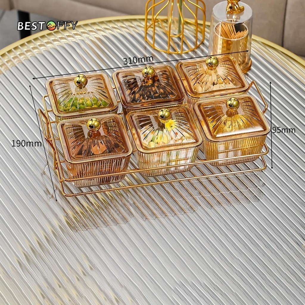 [BESTEFFY] จานเสิร์ฟแบ่งถาดจานผลไม้แห้งสําหรับของว่าง