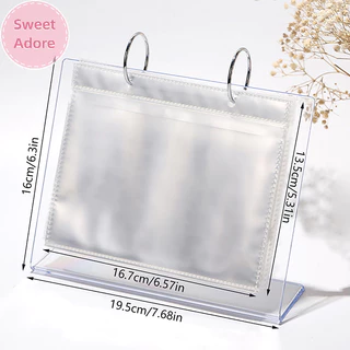 Sweetadore 17 หน้าสติกเกอร์เล็บหนังสือ Decals Organizer ผู้ถือจอแสดงผลเล็บเครื่องมือพลาสติกฟิล์มโปร่งใสเล็บ TH