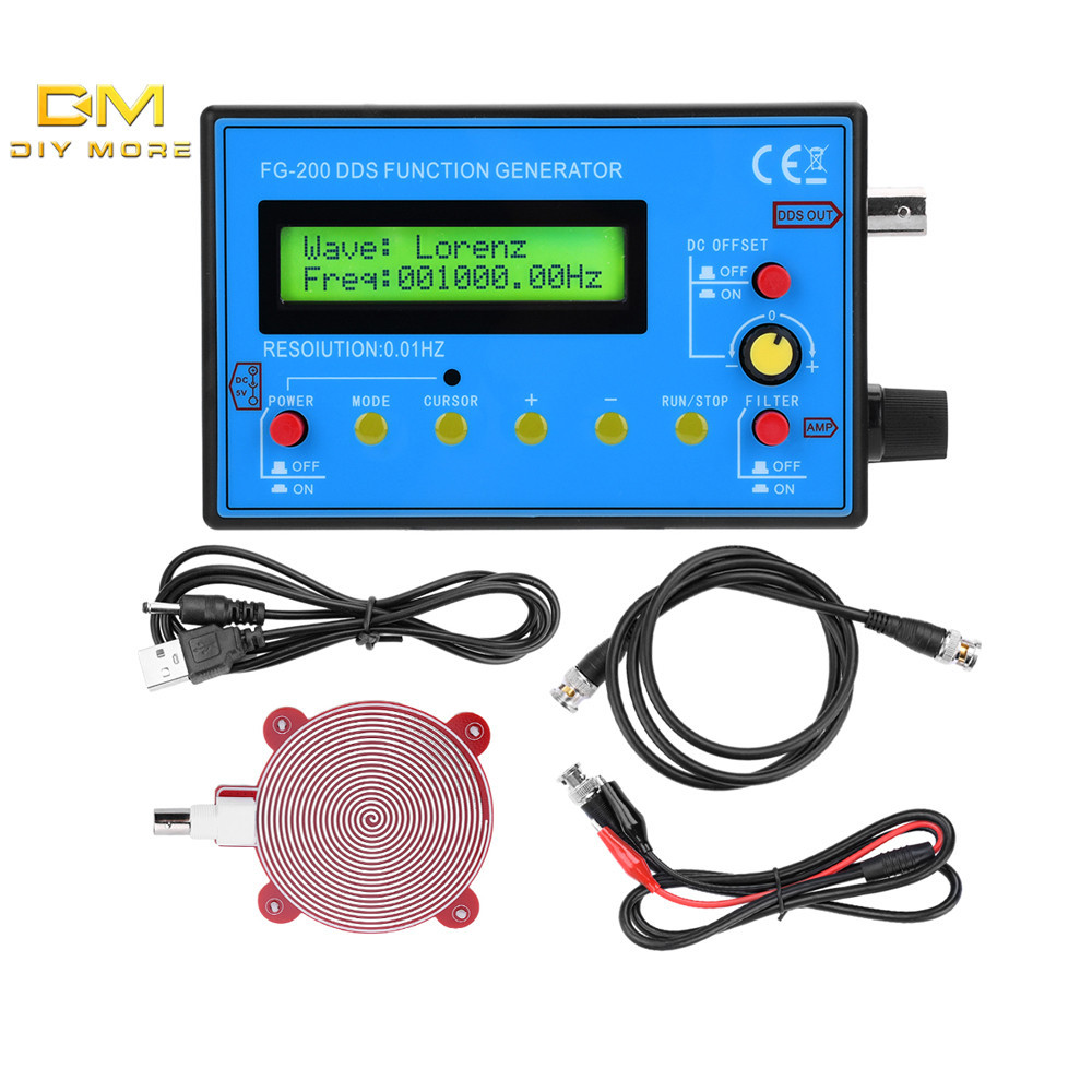 Diymore Fg-200 0.01Hz-500Khz Dds ฟังก ์ ชั ่ นเครื ่ องกําเนิดสัญญาณความถี ่ โมดูลแหล ่ งสัญญาณ