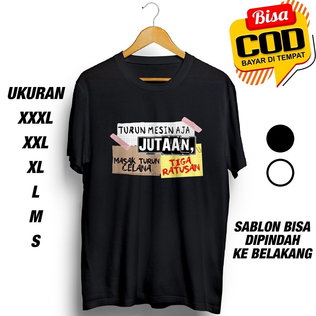 เสื้อยืดลายการ์ตูน 1. คําลงเครื่องจักรคือ MILLION 2คํา เคลื่อนไหว 3 .ไม่พี่น้อง; ผ้าฝ้าย DISTRO CLOT