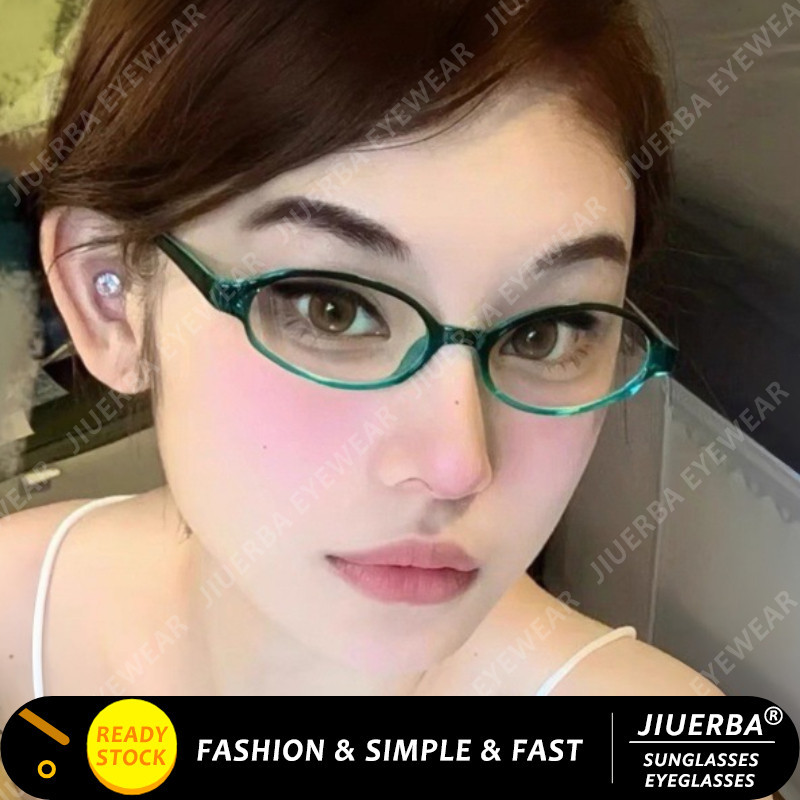 ( Jiuerba🏠 กรอบแว ่ นตาขนาดเล ็ กสําหรับผู ้ หญิง Vintage Y2K Spice Girls Glasses