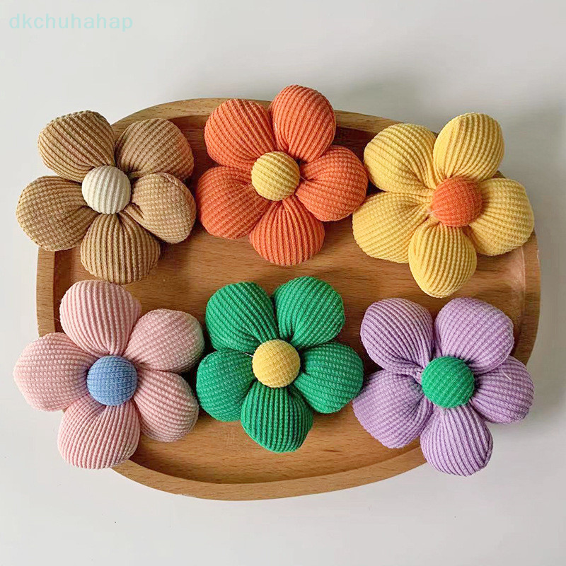 [DKC] ผ้าทําด้วยมือน่ารักสีดอกไม้เบาะ Appliques สําหรับ DIY Headwear Hairpin เสื้อผ้าแพทช์หัตถกรรมอุปกรณ์ตกแต่ง combedค