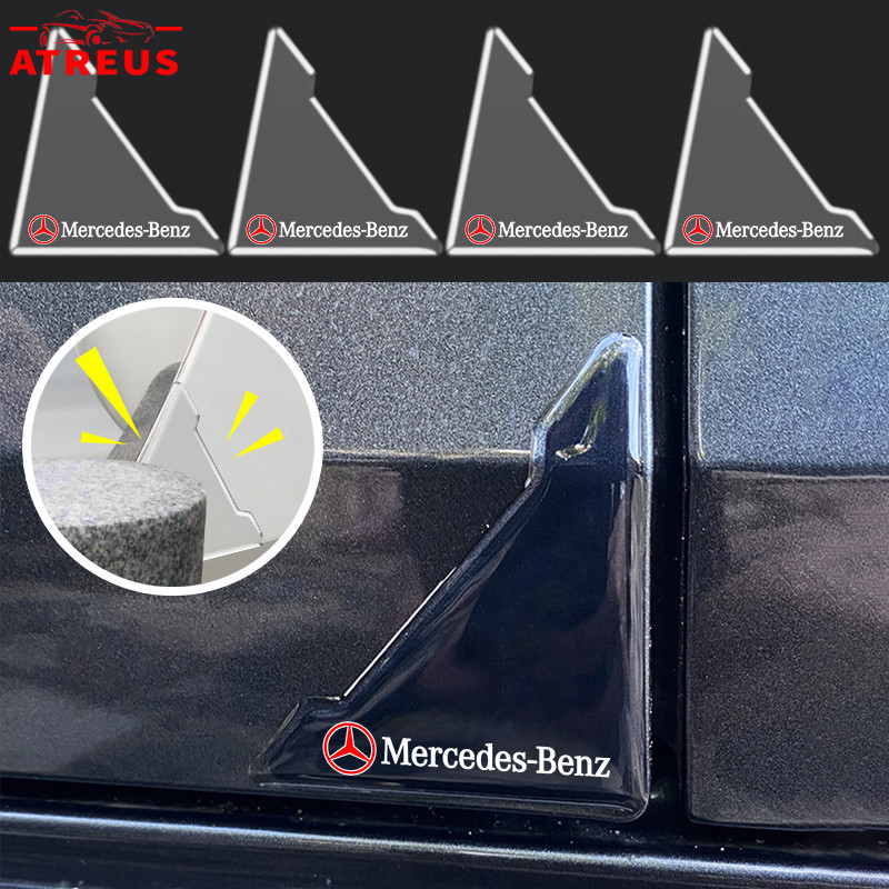 2/4 ชิ้น Mercedes Benz โปร่งใส ซิลิโคนกันกระแทกมุมประตูรถ ยางกันกระแทก ป้องกันการชนมุมประตูรถยนต์ ซิลิโคนกันมุมประตูรถ สำหรับ Mercedes Benz C Class W207 W211 W205 W212 W204 W220 W206 W124 W213 W218 W222