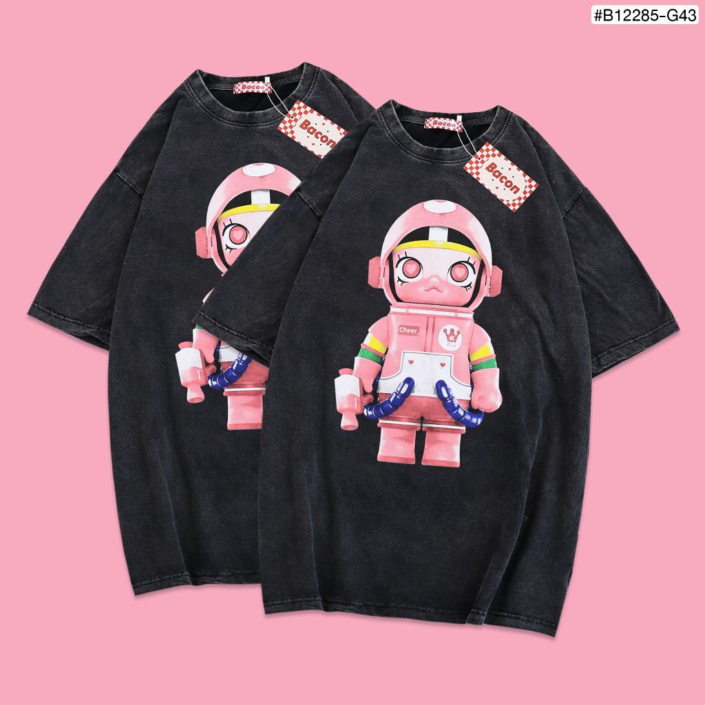 S-5XL เสื้อฟอก Vintage SPACE MOLLY