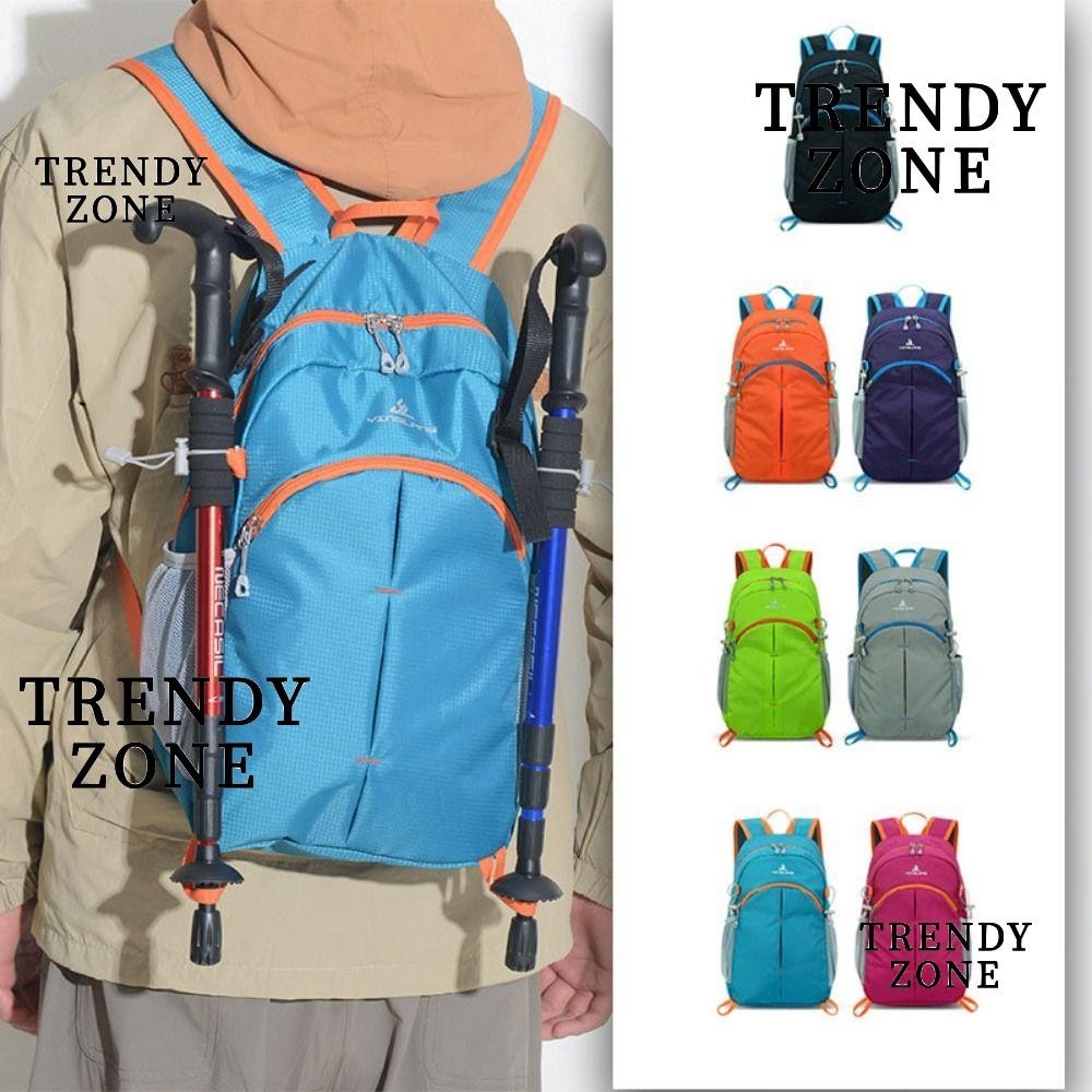 Trendyzone กระเป๋า Duffle, กระเป๋าเป้สะพายหลังพับได้ขนาดใหญ่น้ําหนักเบาพิเศษ, กระเป๋าเป้สะพายหลังปั่นจักรยานซิปกันน้ําแบบลําลองสําหรับการเดินทางกลางแจ้ง