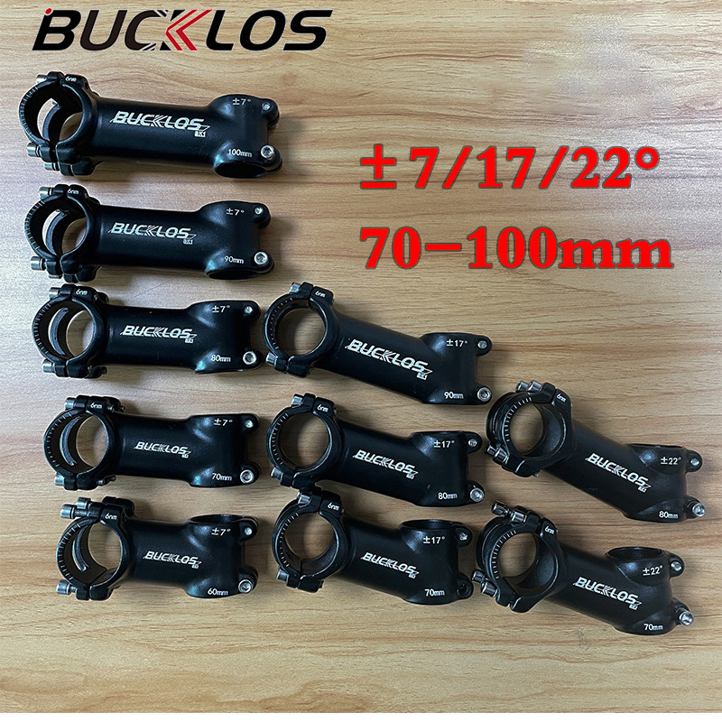 【COD 】 BUCKLOS คอแฮนด์ อะลูมิเนียมอัลลอย สเต็มคอจักรยาน 7/17/22° คอแฮนด์จักรยาน ค่าเป็นลบ สำหรับ สําหรับจักรยานเสือภูเขา RB BMX