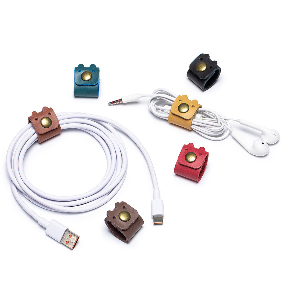 สายข ้ อมูลหนังชุดหูฟัง Reel Desktop Cord Manager