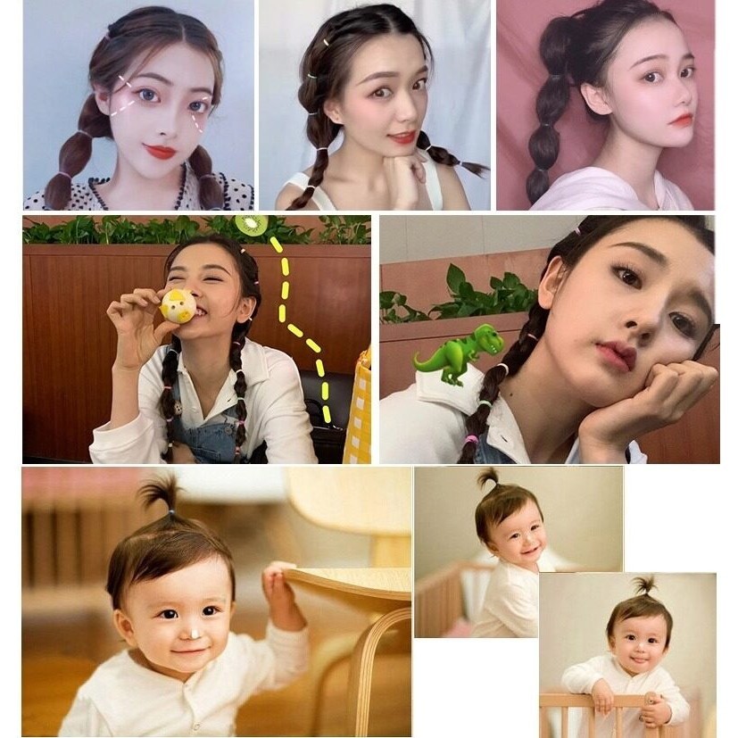 VERNO-Beauty Shop ยางรัดผมผู้หญิงเด็กยางยืด 1 แพ็ค/1000เส้น 1 แพ็ค/2000เส้น  โรงงานขายส่ง - รูปที่ 2