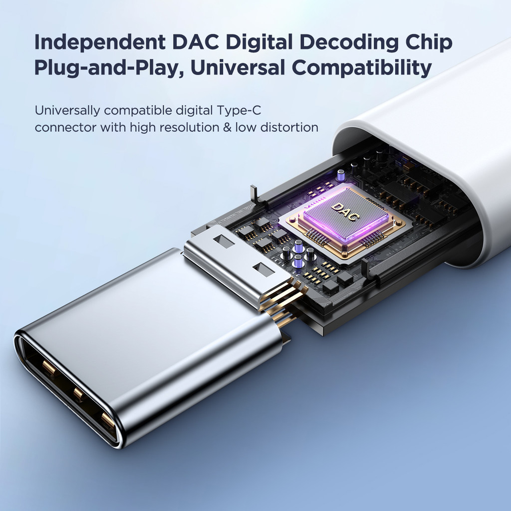 Joyroom หูฟังอินเอียร์แบบมีสาย รุ่น JR-EC05 ชนิดใส่ในหูแบบครึ่งหู ช่องเสียบไทป์ซี ใช้ไมค์ได้