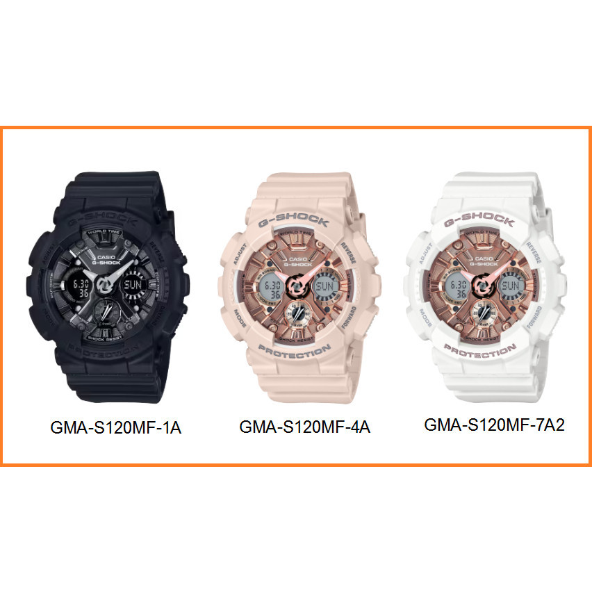 นาฬิกา CASIO G-SHOCK Mini รุ่น GMA-S120MF-1A , GMA-S120MF-4A ,GMA-S120MF-7A2 นาฬิกาข้อมือผู้หญิงเต็ม