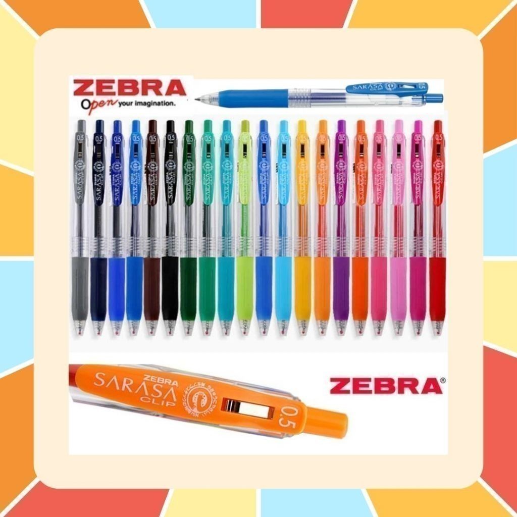 ซื้อ (ใหม่ สี Limited ร้านอื่นไม่มี) ปากกา Zebra Sarasa Clip ปากาเจล 0.5 MM สีมาตรฐาน มีครบ 20 สี