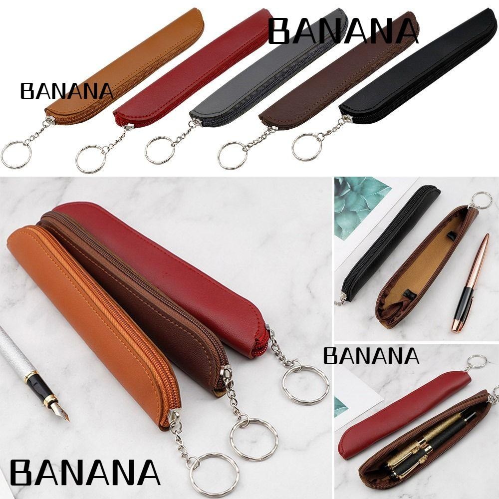 Banana1 กระเป ๋ าดินสอ PU Creative Retro สไตล ์ อุปกรณ ์ การเรียน Minimalist