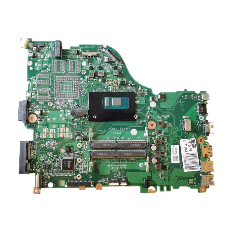 Acer E5-575 E5-575G เมนบอร์ดแบบบูรณาการ DAZAAMB16E0 i3-7100U