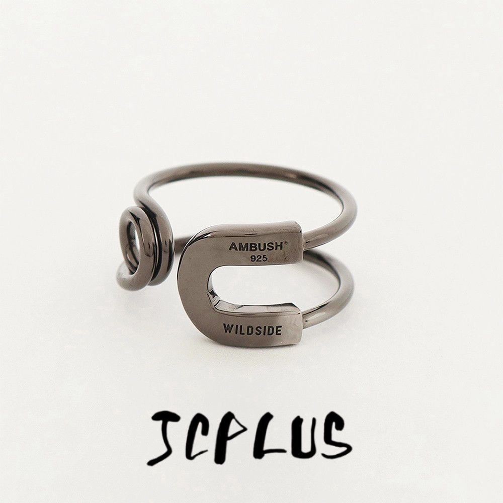 พิเศษสไตล ์ อินเทรนด ์ สีดําคลิปแหวนรูปร ่ างแหวนปากปรับได ้ ผู ้ ชายและผู ้ หญิงเครื ่ องประดับ