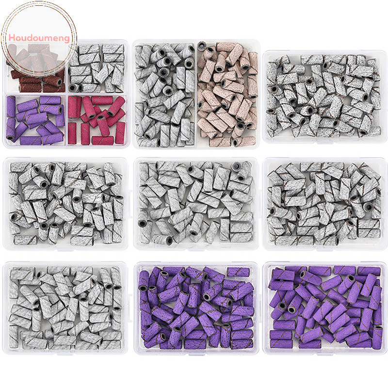 Houdoumeng 80/150/180/240 แผ่นขัด Zebra ทรายแหวน Bit ทําเล็บมือเล็บเท้าเล็บสว่านไฟฟ้าเครื่องบด Remover เครื่องตัด TH