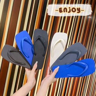 🍓EnJoy🍓 พร้อมส่ง (LT-SAN) รองเท้าแตะหูคีบ ทรงหัวเหลี่ยม ใส่ได้ทั้งชาย,หญิง สบายมี4สี