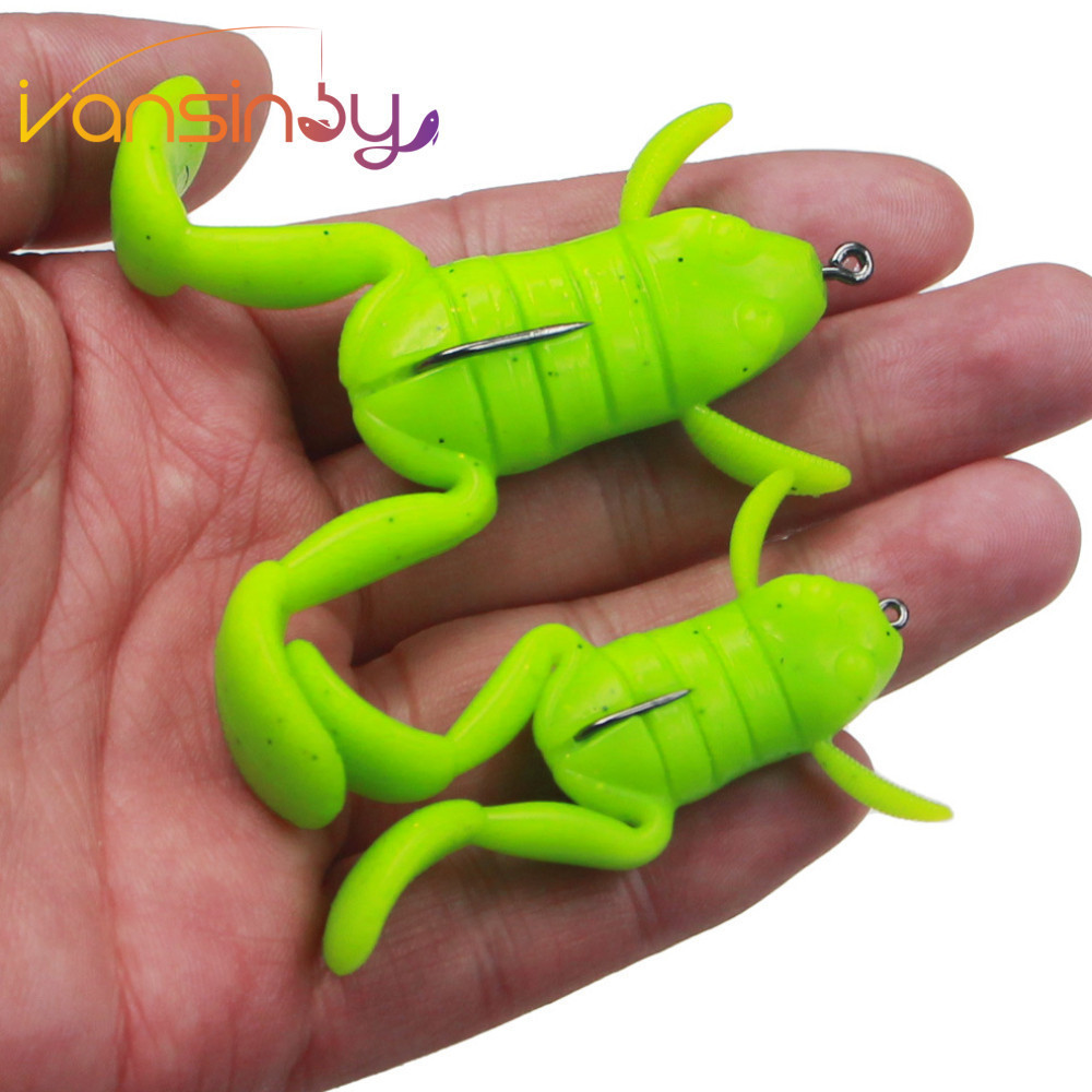 5pcs/3pcs กบยาง ชุดตกปลา Soft Jump Frog Lure 5g/8g กบยาง ทวิน กิ้งก่าคู่ ทวินมินิ น้านิกอาร์มันโด้