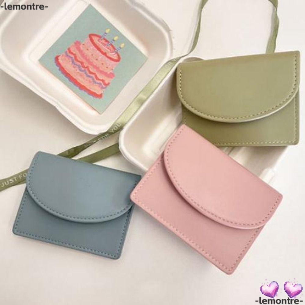 Lemontre กระเป๋าสตางค์ หนัง PU ใบเล็ก จุของได้เยอะ แบบพกพา ใส่เหรียญได้ สําหรับผู้หญิง