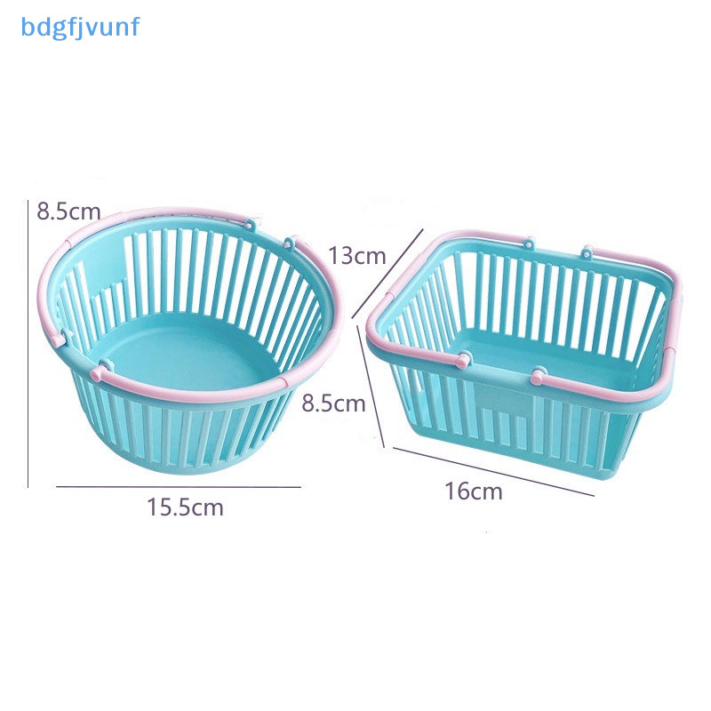 Bdgf ห้องครัวตะกร้า Hollow แบบพกพา Bath ตะกร้าเดสก์ท็อปตะกร้าผลไม้ของเล่นเด็กขนมขบเคี้ยวพลาสติก TH - รูปที่ 3