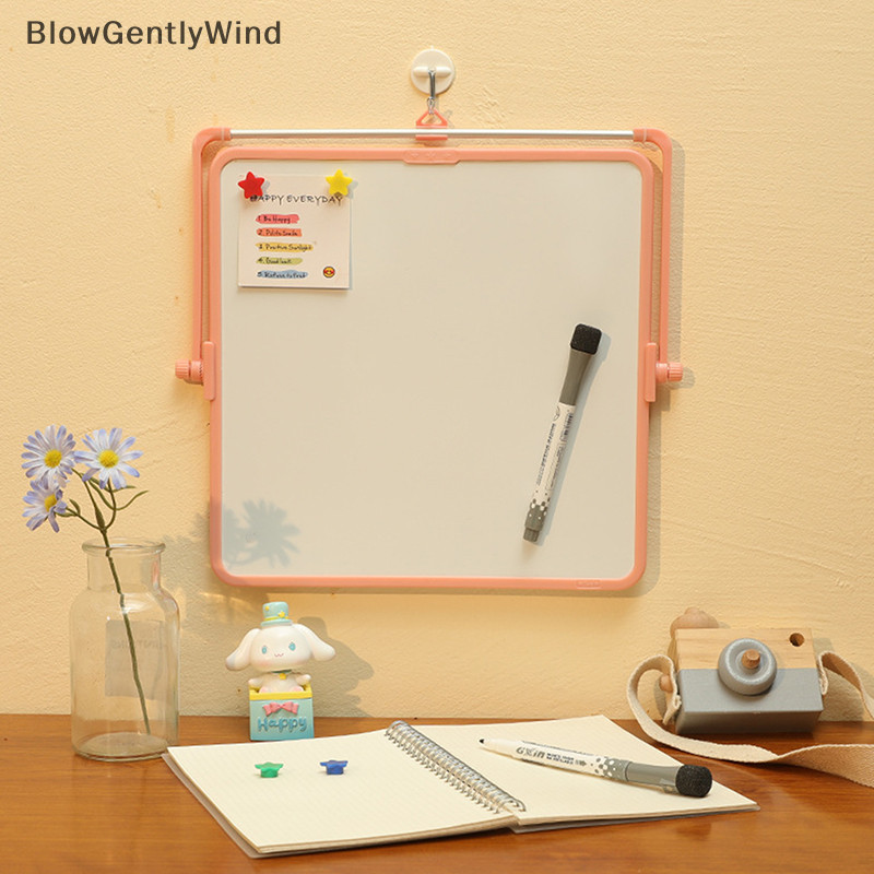 Blowgentlywind แม่เหล็กที่มีสีสันหลายขนาดกระดานวาดภาพเด็กนักเรียน Wrig Board บ้านแขวนเดสก์ท็อปไวท์บอร์ด BGW
