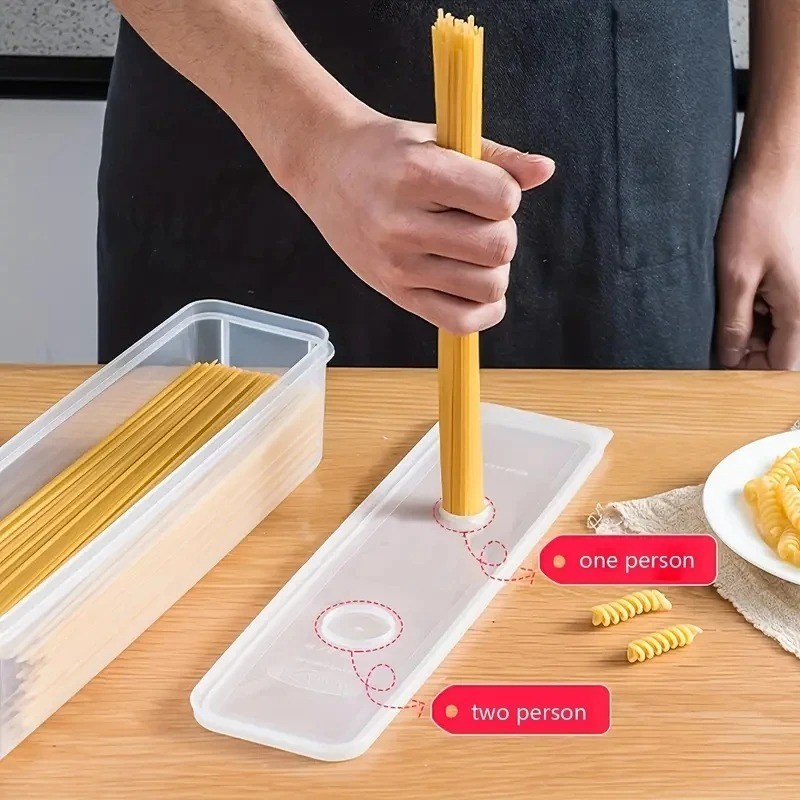 สปาเก็ตตี้กล่องเก็บของสด-ภาชนะบรรจุอาหารปิดผนึก-มัลติฟังก์ชั่ครัวเรือนออแกไนเซอร์-สี่เหลี่ยมผืนผ้าความจุขนาดใหญ่ที่มีฝาปิด-กล่องเก็บตู้เย็น-กล่องถนอมก - รูปที่ 3