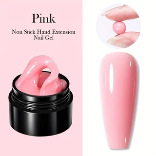 Non Stick Hand Solid Extension เล็บเจล Clear Nude Pink Extension Gel Rhinestone กาวเจล 6ml
