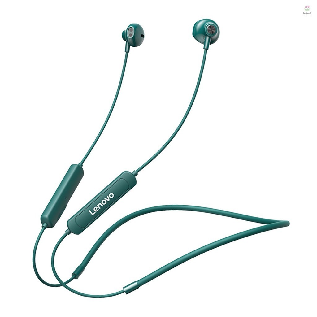 Lenovo SH1 หูฟังไร้สายบลูทูธ 5.0 ชุดหูฟัง IPX5 กันน้ําแม่เหล็กหูฟังแบบคล้องคอหูฟังกีฬาพร้อมไมโครโฟน