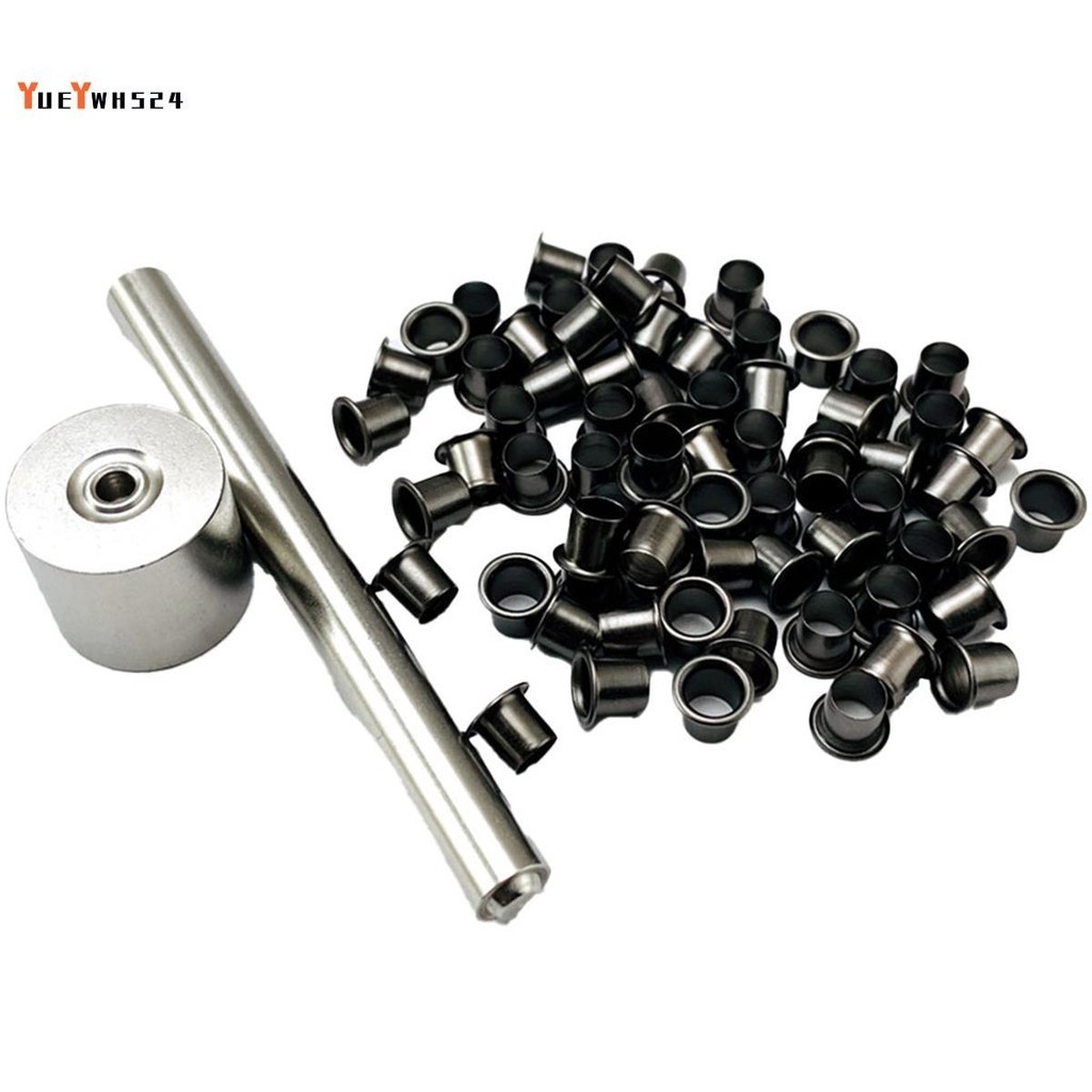 yueywh524100 ชิ้น K-Shath ตาไก่ Rivets ติดตั้ง Fix เครื่องมืออะไหล่อุปกรณ์เสริม 7.5 มม.Kydex Sheath Scabbards ตาไก่หัวเข็มขัดเล็บ Pin