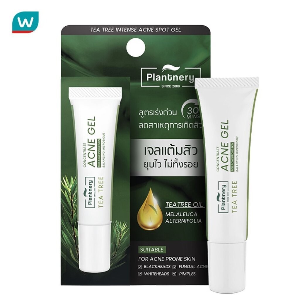 Plantnery Tea Tree Intense Acne Spot Gel 15 g เจลแต้มสิว ที ทรี พรีไบโอติก