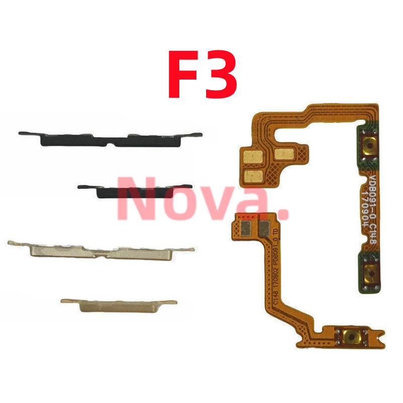 ปุ่มปรับระดับเสียงไฟ Flex สําหรับ oppo F3 A77 ON OFF Switch Out ปุ่มด้านข้างสายริบบิ้น Flex