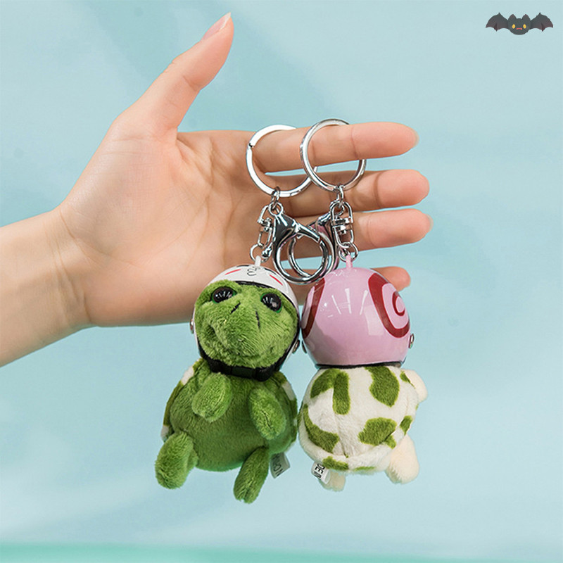 [PE] Kawaii หมวกกันน็อคเต่าทะเลพวงกุญแจสัตว์น่ารักตุ๊กตาพวงกุญแจโทรศัพท์มือถือ Ch กระเป๋ารถจี้ของเล่นเด็กของขวัญ TH
