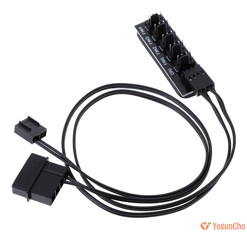 Yosunchoker] 1 ถึง 5 4Pin CPU cooler case fan Hub splitter adapter power cable ใหม่