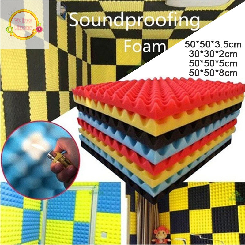 ดอกไม้สีเหลืองโฟมเก็บเสียงแผงผนังอะคูสติกฉนวนกันเสียงโฟมสตูดิโอกระเบื้องผนัง ว