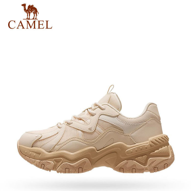 Camel Mesh Sports Mens and Womens Breathable Platform Jogging Casual Daddy Shoes