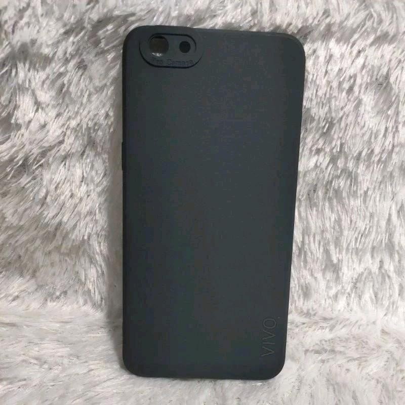 Silicone Mate Full Black Case Vivo Y81/Y83/Y85 Case Macaron Full Black Silicone Phone Protector Full
