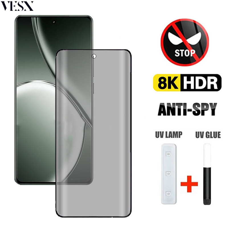 ฟิล์มกระจกด้าน ฟิล์มกันแอบมองกระจก UV สำหรับ Realme GT7 GT Neo 6 SE 6T GT5 Pro 4G 5G 2024