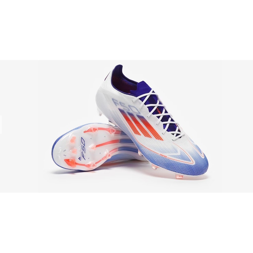 Ad F50 FG รองเท้าฟุตบอลกันลื่นสีขาว Eur39-45