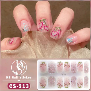 🛵มีส่งด่วน 🛵พร้อมส่ง (เกรดหนา) สติกเกอร์ติดเล็บ สติ๊กเกอร์ติดเล็บ 1แผง กันน้ำติดทน อบได้แต่ไม่แข็ง