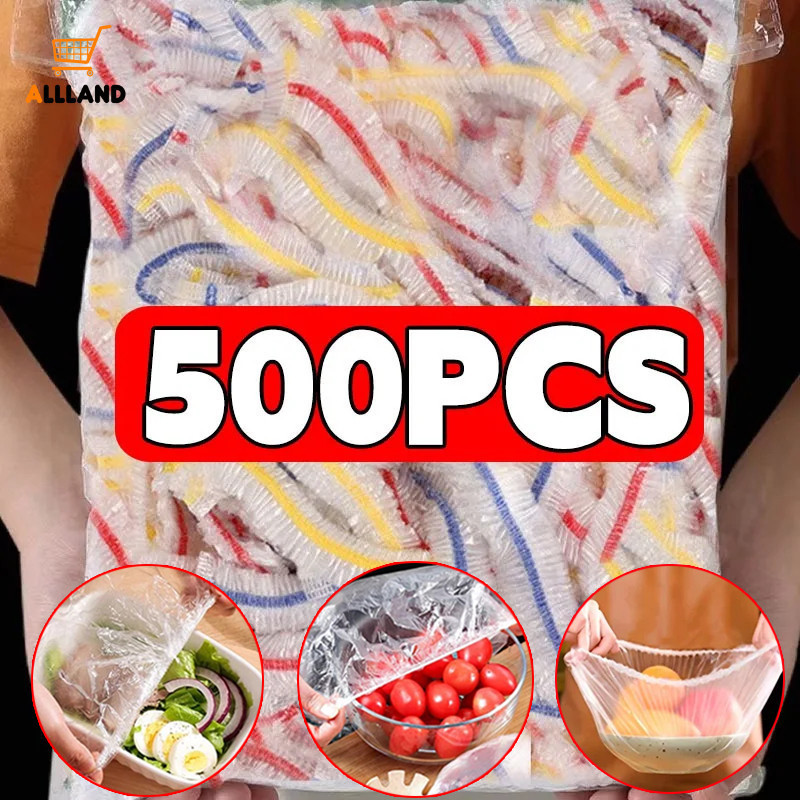 ผ้าคลุมอาหารแบบใช้แล้วทิ้งแบบใส 100/300/500 ชิ้น – ผ้าคลุมชามห่อยางยืดพลาสติก – ผ้าคลุมอาหารผักผลไม้ตู้เย็นถุงเก็บสด ราคา ถูกที่สุด ดีลบีเคเค