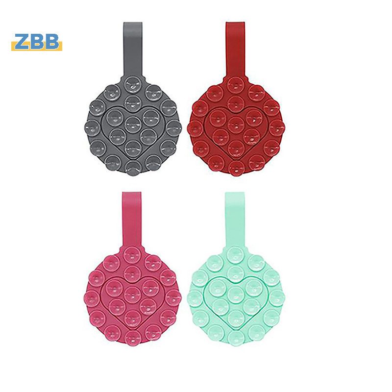 Zbb> 1PC โทรศัพท์ Wall Mount Fixed Pad รอบคู่ซิลิโคนดูดถ้วย Pad สําหรับโทรศัพท์มือถือติดตั้งดูดถ้วย Backed Sucker Mat ใหม่