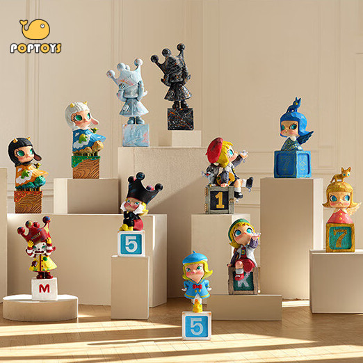 POPTOYPOPMART Molly ครบรอบรูปปั้นคลาสสิก Retro Series กล่องตาบอด Art ของเล่นแนวโน้มตุ๊กตาน่ารัก Molly เดสก์ท็อปตกแต่งเทศกาลของขวัญกล่องตาบอดของขวัญ
