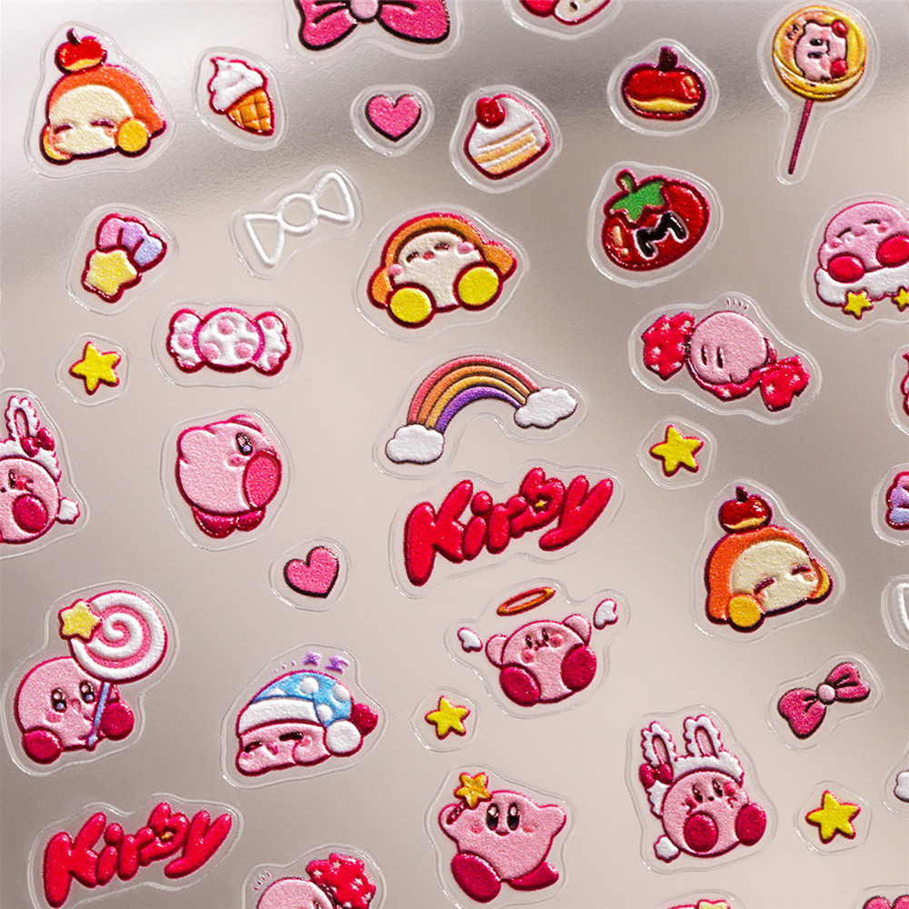 ซื้อ 1 Take 1Nail Art สตรอเบอร์รี่เค้กหมูเล็บสติกเกอร์ Kirby Super Star 5D นูนเล็บรูปลอกเล็บเครื่องมือเล็บ Shop ราคา ถูกที่สุด ดีลบีเคเค แกลเลอรีภาพที่ 4
