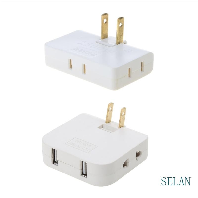Sel ตัวแปลงซ็อกเก็ตหมุนได้ปลั๊กหลายช่องปลั๊กไฟ USB ผนังในร่ม ราคา ถูกที่สุด ดีลบีเคเค