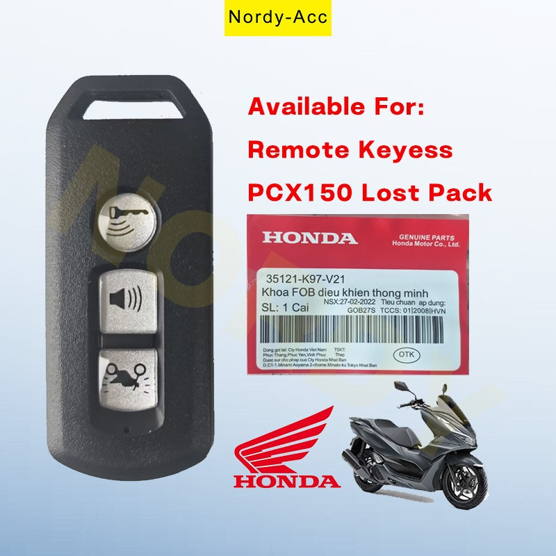 ชุดรีโมทกุญแจ Honda PCX150 (WW150J/K/L) 2018-2020 อะไหล่ฮอนด้า แท้ 100% 35121-K97-V02