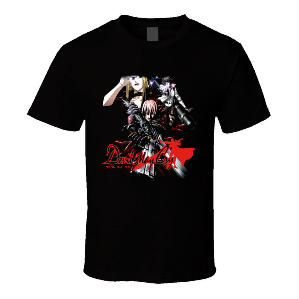 เสื้อยืดออกแบบจากตัวละคร Devil May Cry เช่น Dante, Trish และ Lady