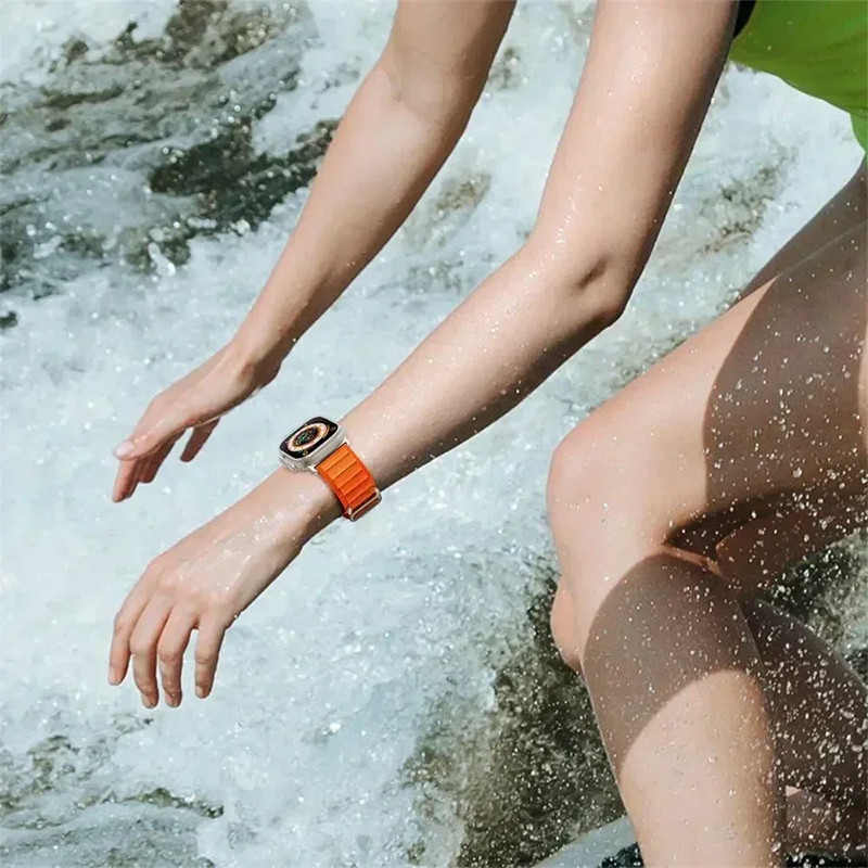 กีฬาสูงภูเขากลับไนล่อนสายคล้องคอ for Iwatch Ultra/SE 3 2 49 มม. Apple Watch Series 11 10 9 8 7 6 5 46 42 45 41 44 40มม. ราคา ถูกที่สุด ดีลบีเคเค แกลเลอรีภาพที่ 3